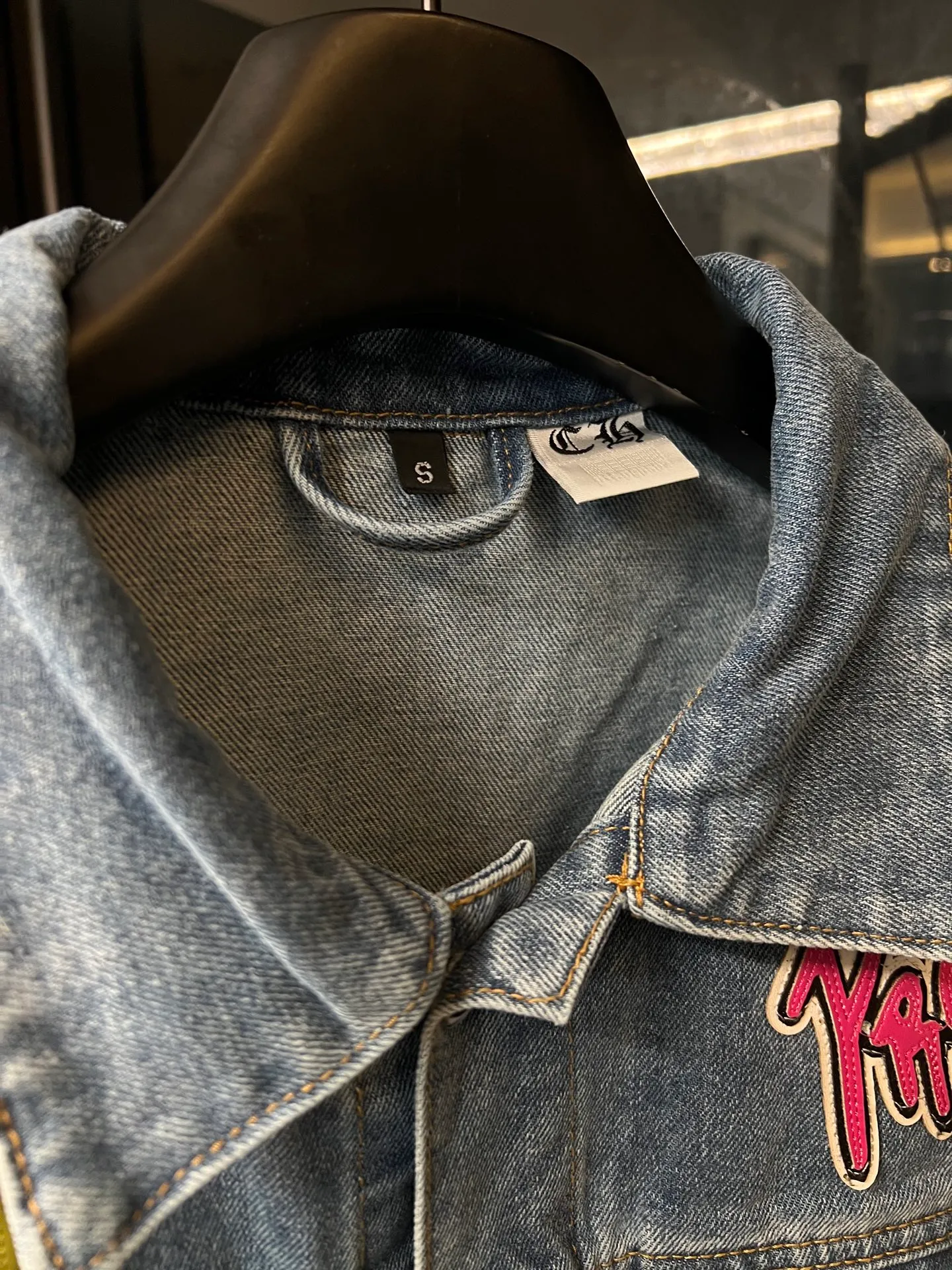P350 [next day] Chrome Heart/Chrome Heart 26FW multi-element anime little devil denim jacket (blue) Size: 46 48 50 52 (s-xl corresponding) Detailed sizes can be found in Figure 9